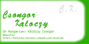 csongor kaloczy business card